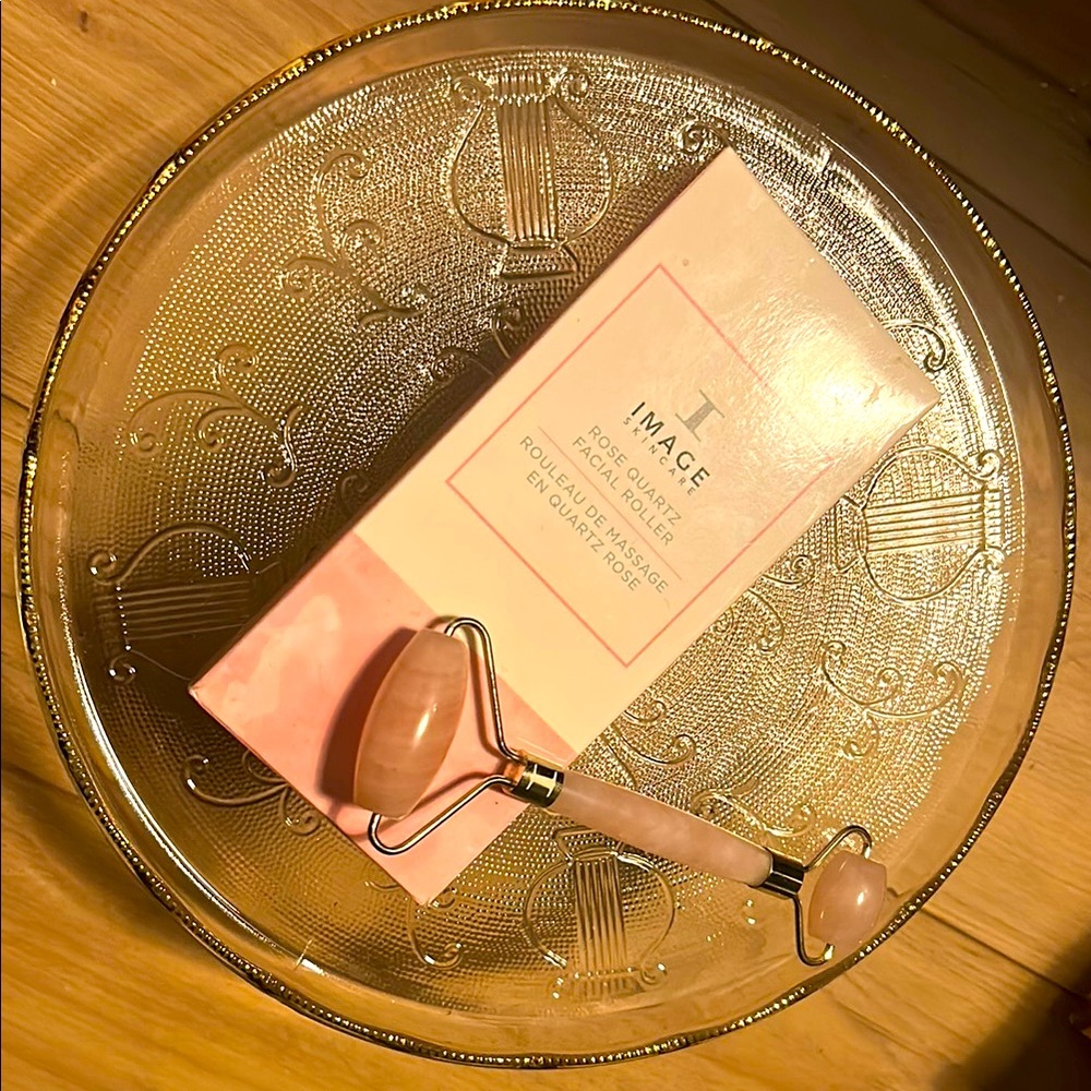 🔮 Real Rose Quartz Facial Roller by Image Skincare